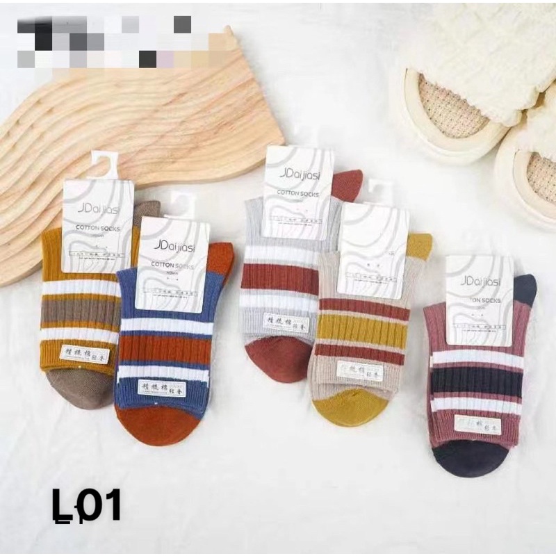 (Sét 5 đôi) Tất nữ cao cổ len gân mềm mịn, dệt kim, kiểu dáng trẻ trung, phong cách hàn quốc. Kèm ảnh và video thật.