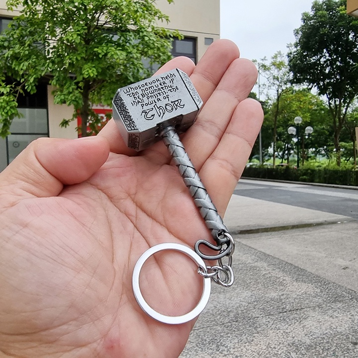 Móc Khóa Búa Thor. Móc Treo Chìa Khóa Avengers Loại 8cm. Chất Liệu Hợp Kim Nhôm Cao Cấp
