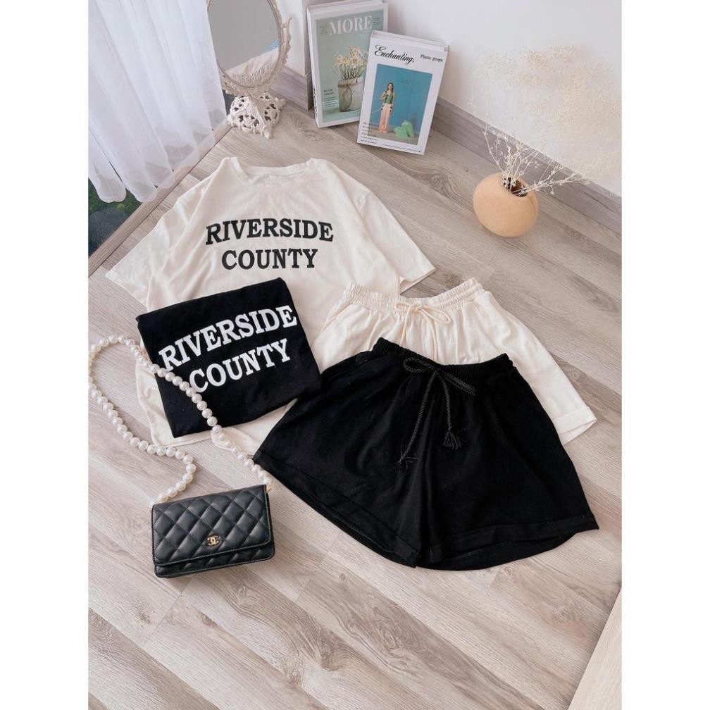 SET ÁO THUN CHỮ RIVERSIZE COUNTRY QUẦN SHORT [FREESIZE]