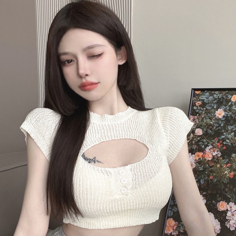 COZOK Áo Thun Ngắn Tay Thời Trang Gợi Cảm Dành Cho Nữ