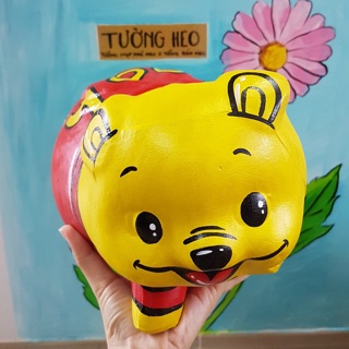 Heo đất handmade - gấu pooh