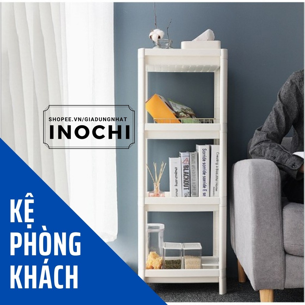 Kệ Đa Năng 4 Tầng Inochi Nhựa Dùng Để Đựng Gia Vị Nhà Bếp Đựng Đồ Thực Phẩm Hoặc Làm Giá Để Đồ Nhà Tắm Phòng Ngủ