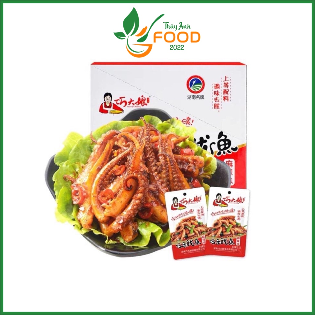 Hộp 20 Gói Râu Mực Xào Cay Qiao Da Niang 12g