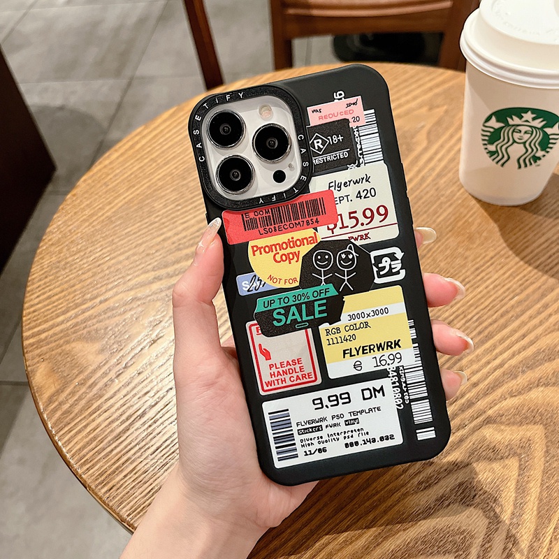 Ốp điện thoại silicon in họa tiết kiểu nhãn mã thích hợp cho iPhone 7 8 Plus X XS XR 11 12 13 Pro Max