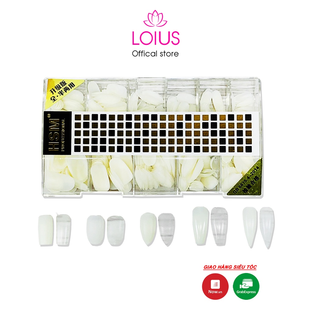 Móng úp HSM nhám sẵn bề mặt, đủ các loại phom, size từ 0 - 9