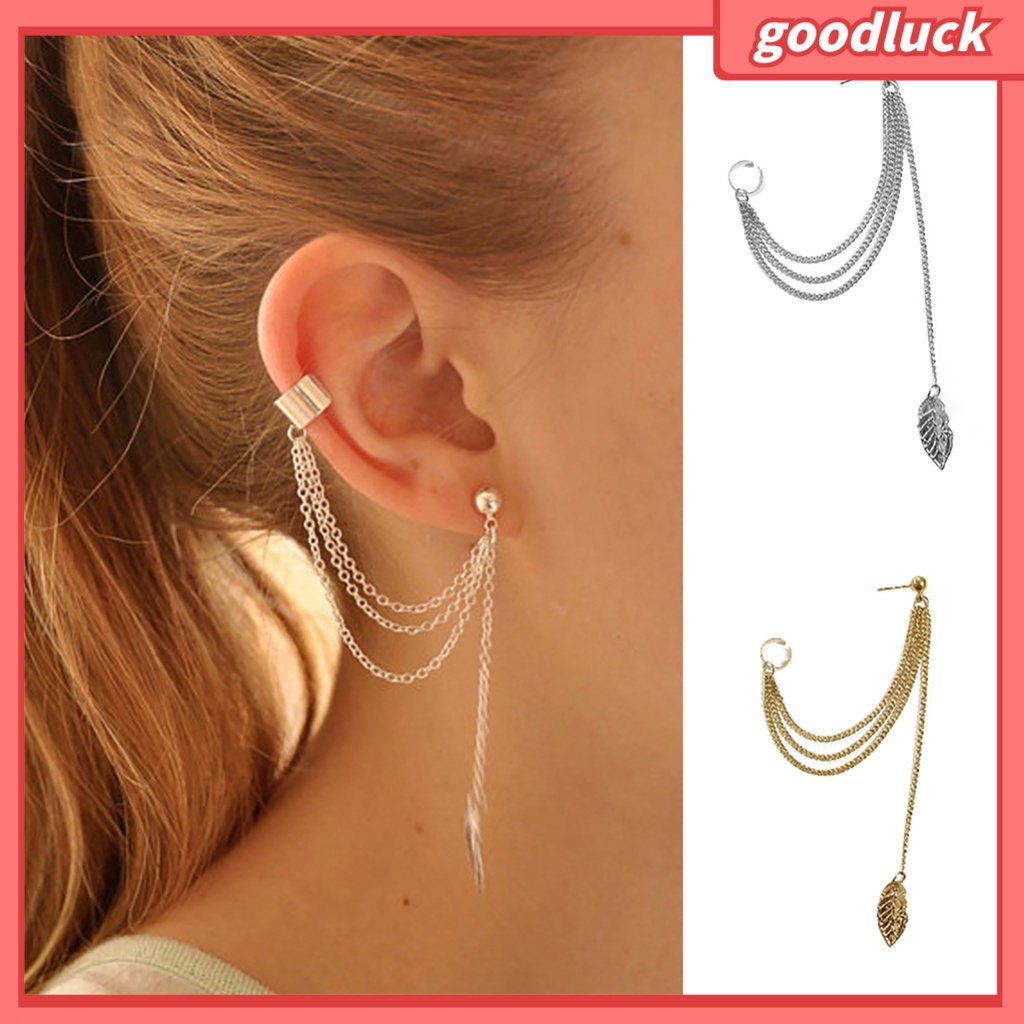 1 Khuyên Tai Dáng Dài Phối Tua Rua Phong Cách Gothic Cá Tính