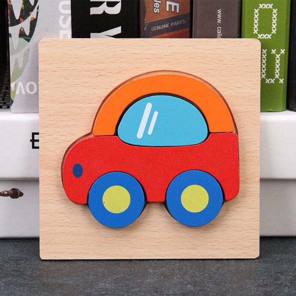 Đồ chơi ghép hình gỗ nổi 3D bằng gỗ, Giáo cụ Montessori nhiều chủ đề giúp bé phát triển trí tuệ thông minh