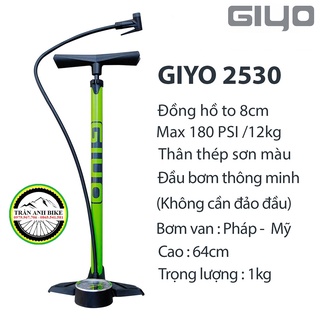Bơm sàn cao cấp xe đạp giyo gf-2530 - van thông minh