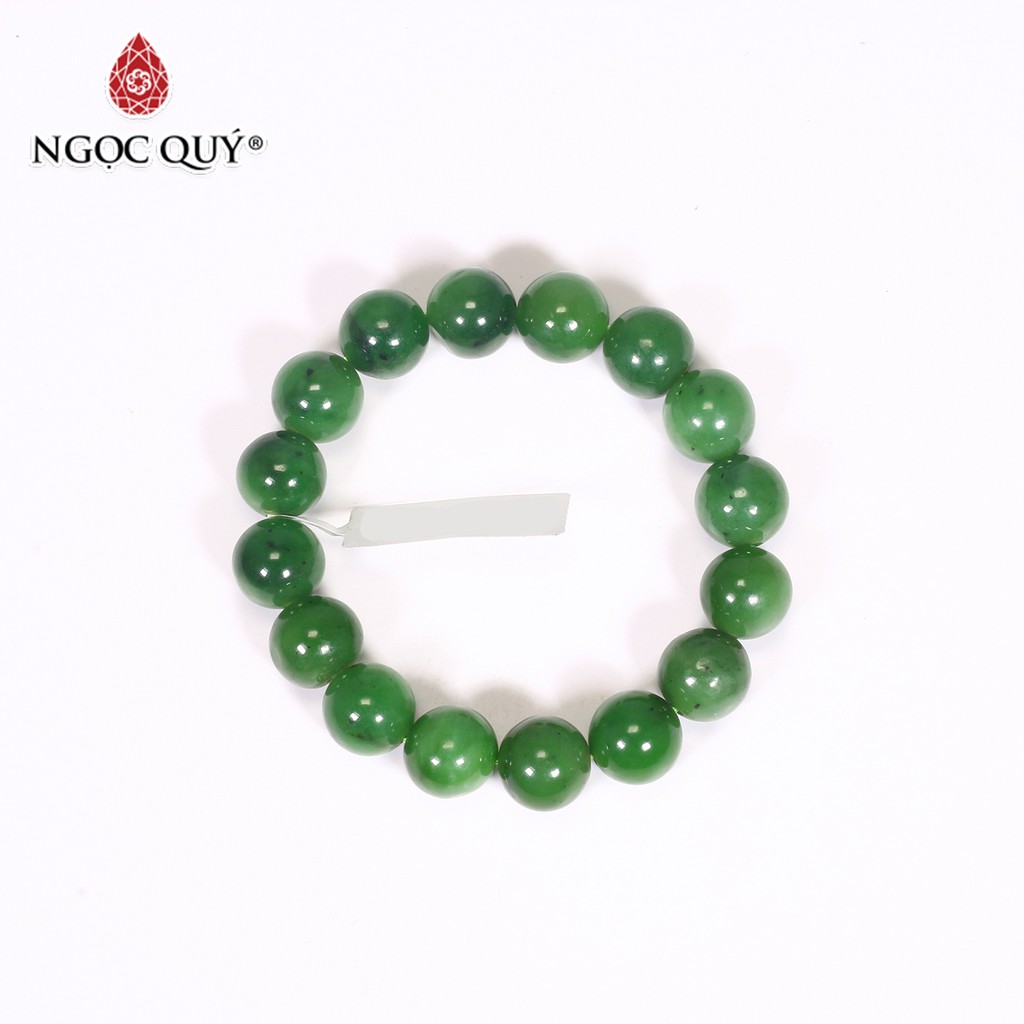 Vòng tay đá ngọc bích thiên nhiên Nephrite mệnh hỏa, mộc - Ngọc Quý