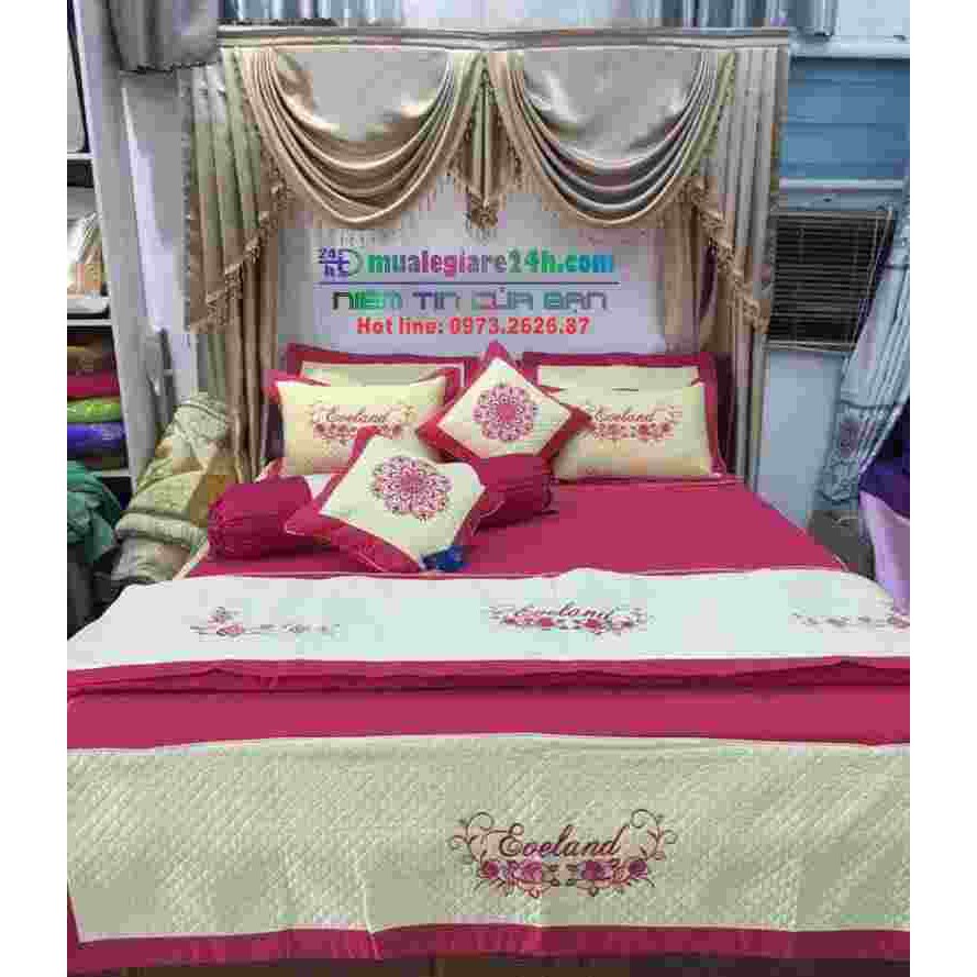 ComBo 7 món: Chăn Ga Gối lụa satin