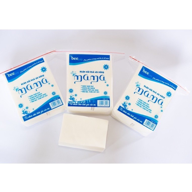 Combo 3 gói Khăn vải khô MaMa 240 tờ