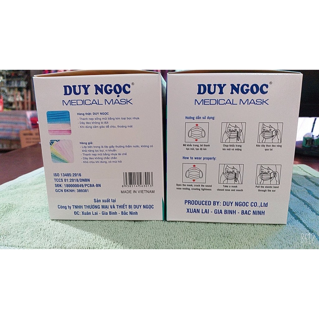 KHẨU TRANG Y TẾ 4 LỚP KHÁNG KHUẨN DUY NGỌC HÀNG VIỆT NAM CHẤT LƯƠNG
