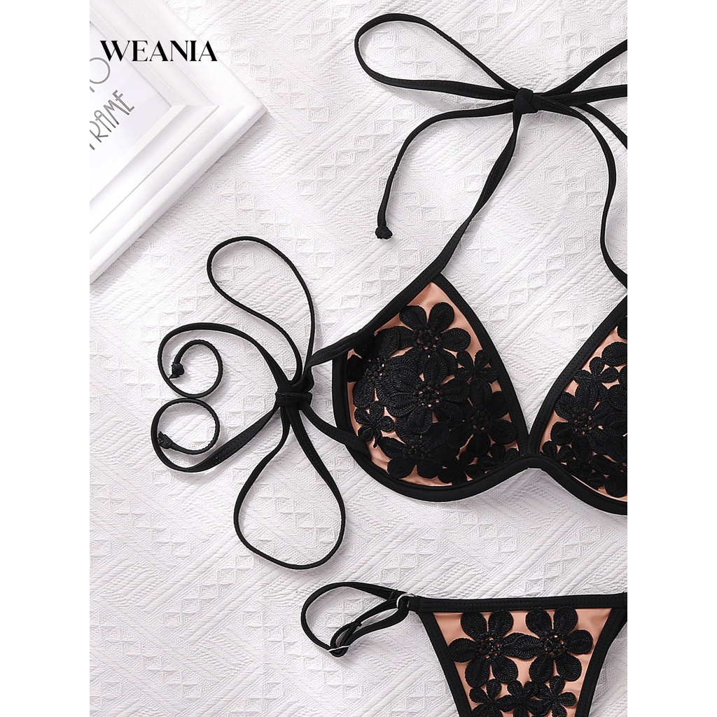 Bộ Bikini 2 Mảnh Phối Ren Quyến Rũ Thời Trang Dành Cho Nữ