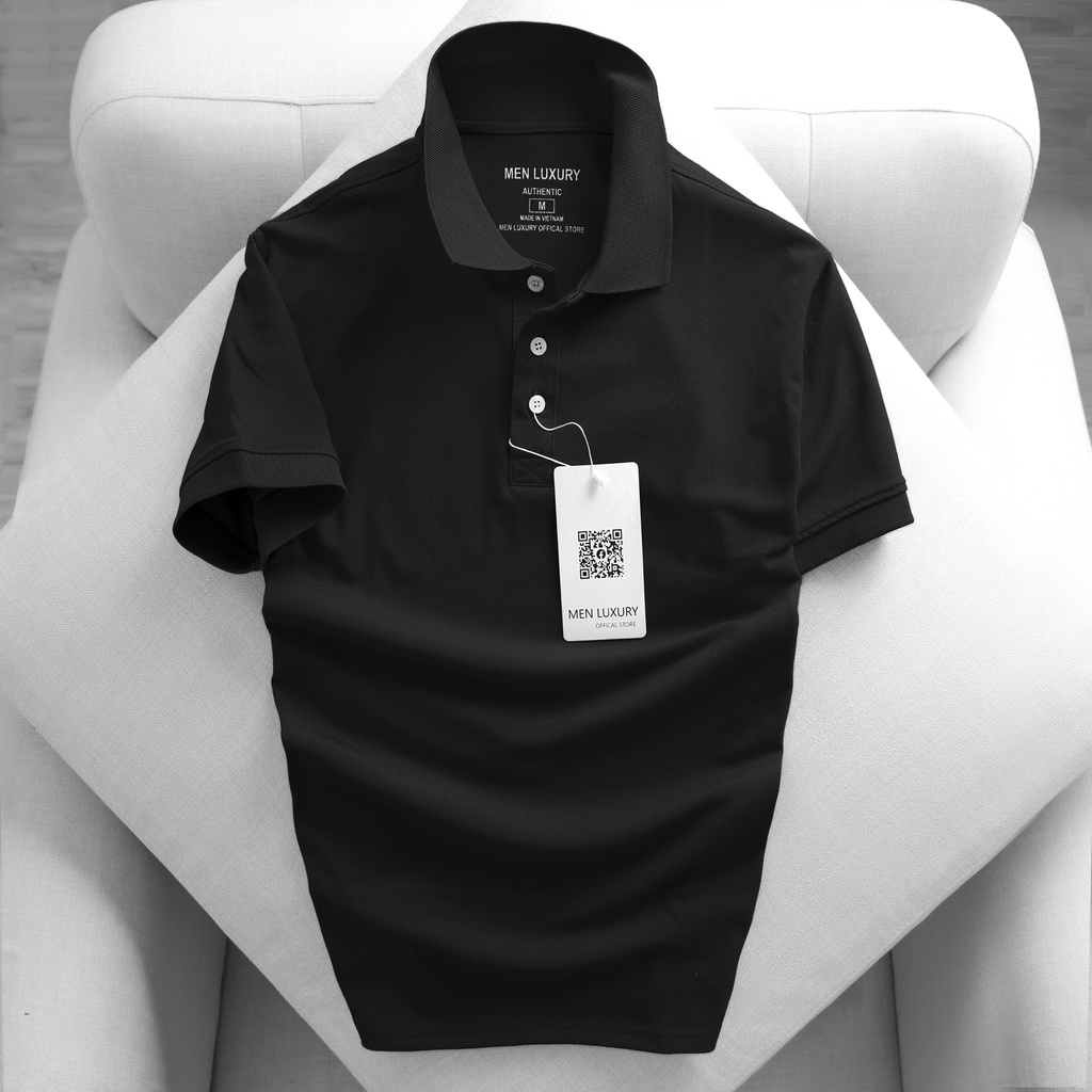 Áo thun polo trơn MEN LUXURY phông có cổ basic chất vải cá sấu cao cấp dày dặn, đứng form phong cách trưởng thành