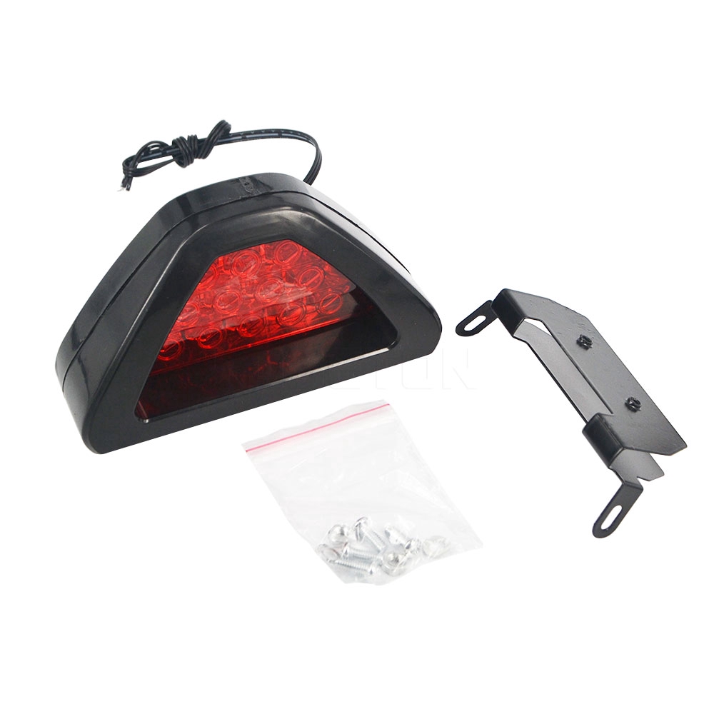 Đèn phanh xe hơi nhấp nháy ánh sáng đỏ hình tam giác 12 LED thông dụng