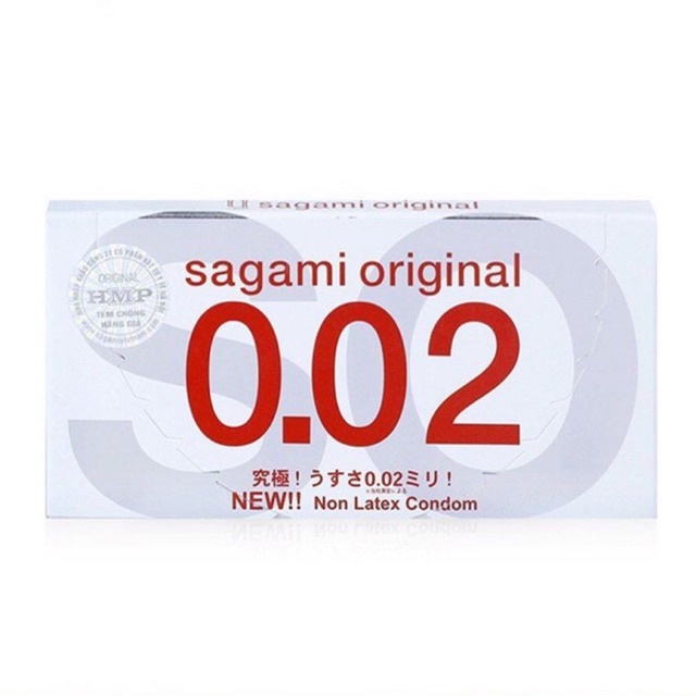 Bao Cao Su Sagami Original 0.02 Condom Siêu Mỏng 2 Cái