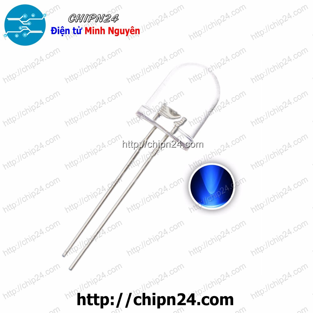 [5 CON] Led 10mm Trong XANH DƯƠNG