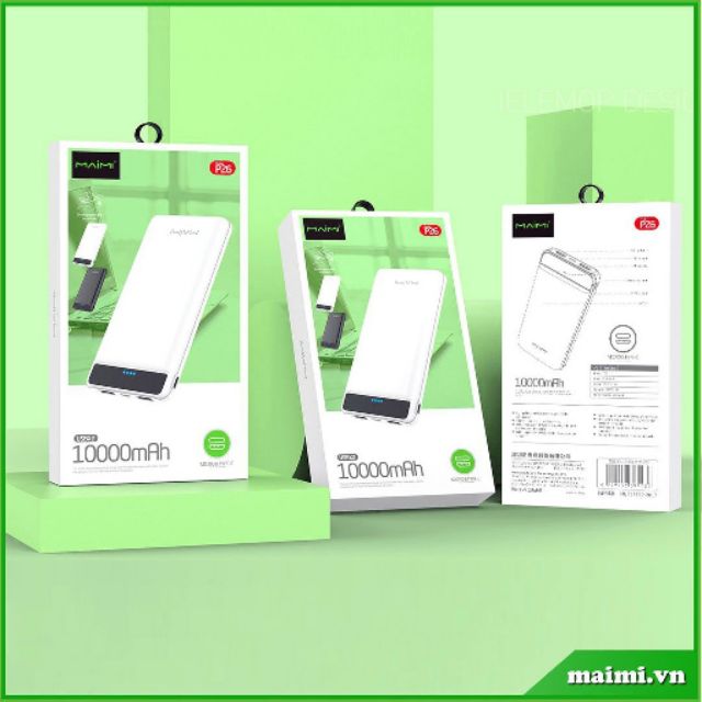 SẠC DỰ PHÒNG MAIMI P26 - 1000Mah CHÍNH HÃNG BH 12T