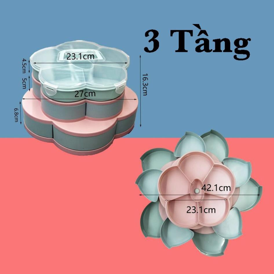 [RẺ VÔ ĐỊCH❤️] KHAY ĐỰNG MỨT 10 NGĂN DẠNG XOAY HÌNH CÁNH HOA TẾT 2021