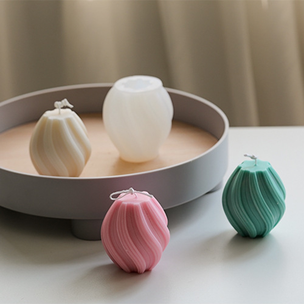 Khuôn Silicone Tạo Hình Làm Nến Thơm Hình Hành Tinh Xoắn Ốc 3D DIY
