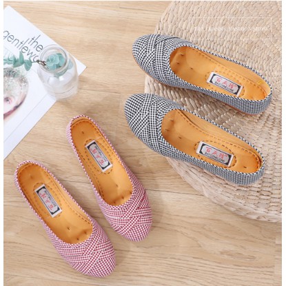 [FORM RỘNG] Giày búp bê ca rô nhỏ êm chân dễ thương xinh xắn