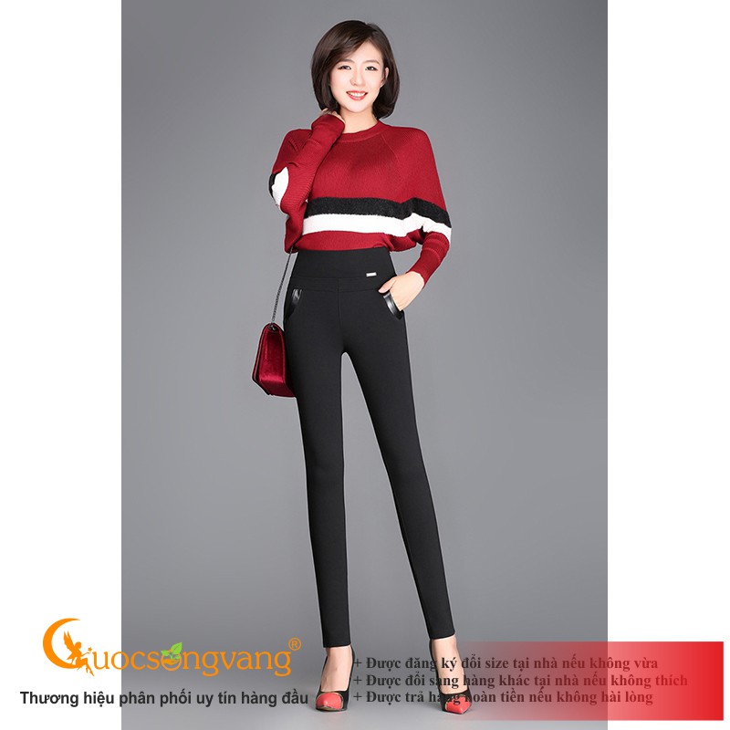 Quần nữ công sở ống ôm quần treggings lưng cao big size GLQ052 | WebRaoVat - webraovat.net.vn