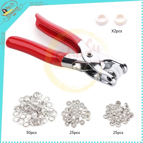 Bộ Kìm Bấm Cúc Quần Áo Kim Loại Kìm Bấm Khuy, Khoen Ore Đa Năng Tiện Lợi DunSu.Pk