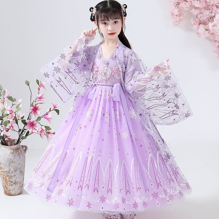 Bộ hán phục dài tay phong cách cổ điển xinh xắn dành cho nữ