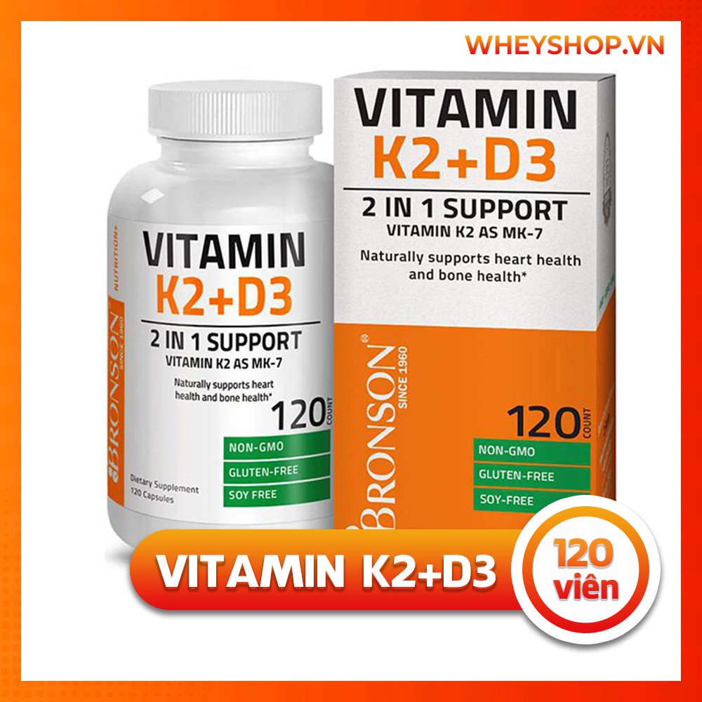 Viên Uống Bổ Sung Bronson Vitamin K2+D3 (120 - 250 viên) | BigBuy360 - bigbuy360.vn