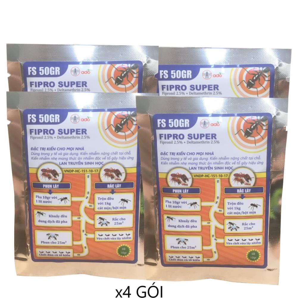 Diệt kiến lan truyền chết tận ổ FIPRO SUPER (10g/gói)