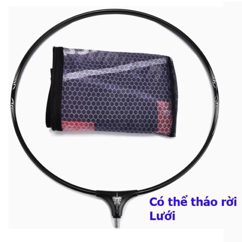 Vành vợt cá carbon có thể tháo rời đủ size đồ câu FISHING_HD