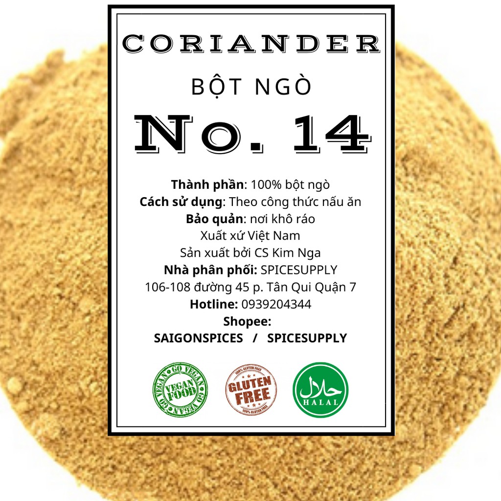 1KG Coriander ground bột ngò ướp thịt nướng thơm kebab 500g