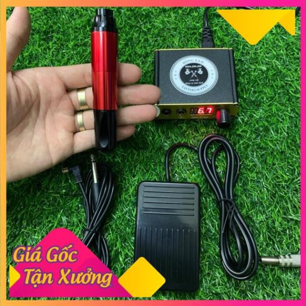 hàng có sẵn Bộ máy pen mini cao cấp kèm nguồn và bàn đạp