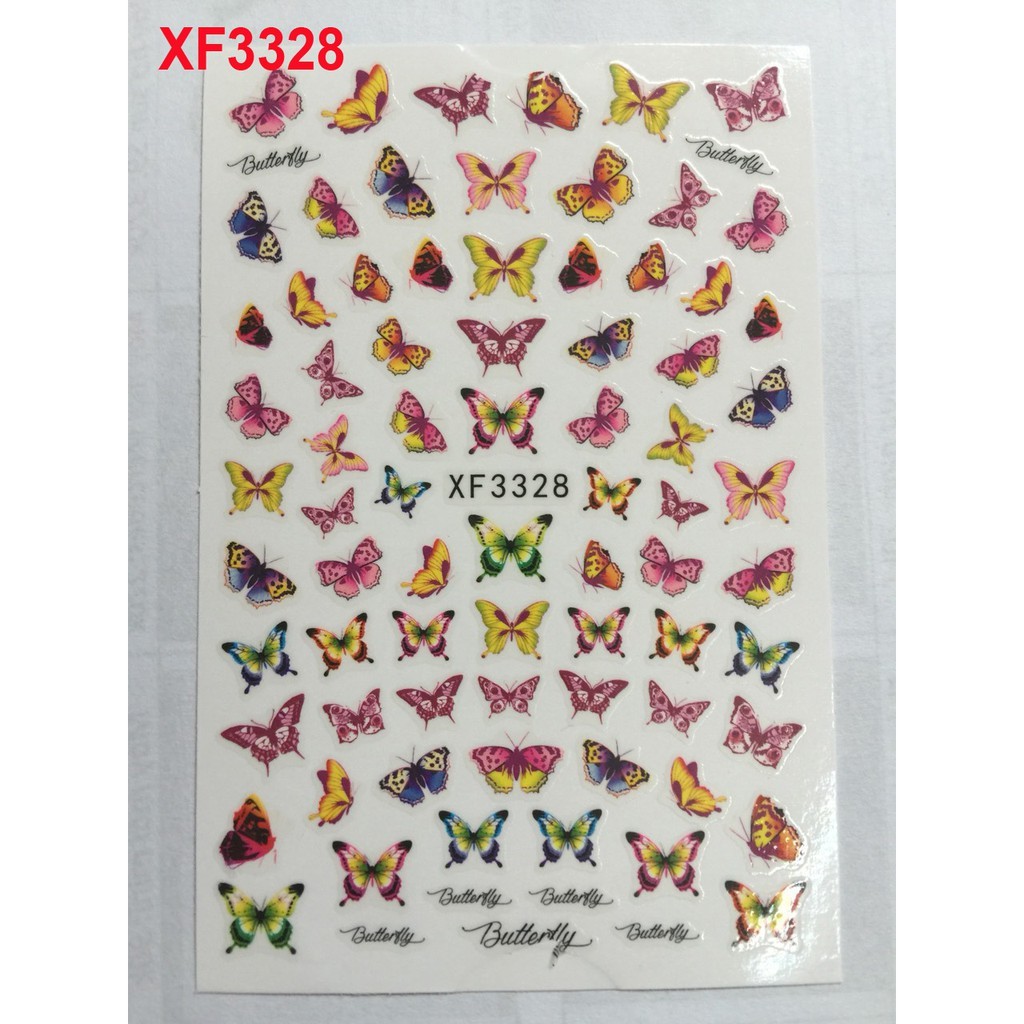 Sticker XF3328 trang trí chăm sóc móng làm nail mi phun xăm shop kdlatus