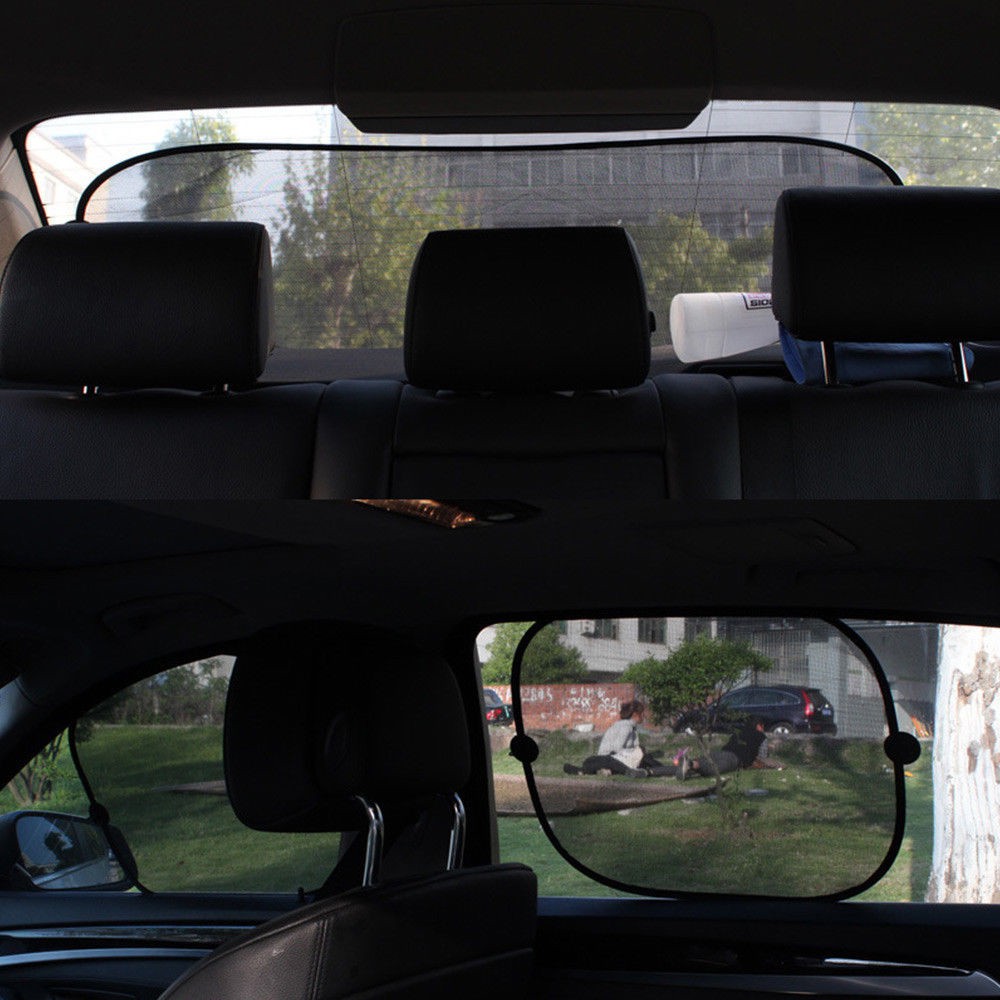 Set 5 tấm lưới che nắng cách nhiệt gắn cửa sổ xe hơi tiện dụng