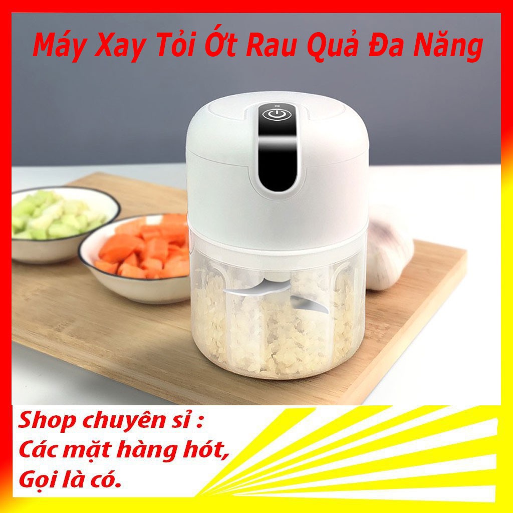 Máy xay tỏi ớt cầm tay mini,Xay Đá,Xay Thịt, băm rau củ quả, xay thịt, gừng, nghệ, hành, sả tiện dụng