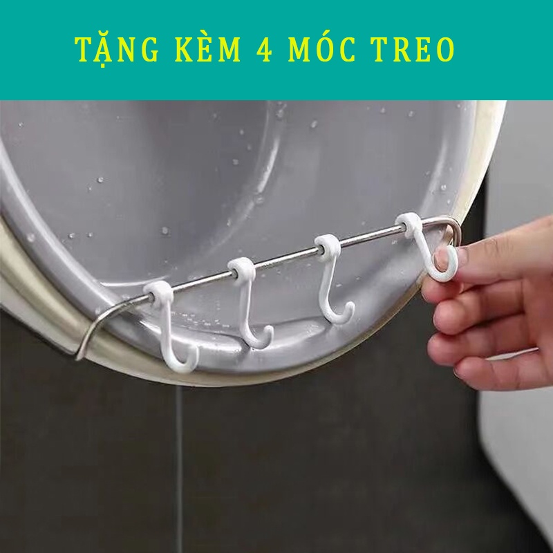 Giá treo thau chậu, giá để đồ đa năng INOX 304 dán tường tiện lợi