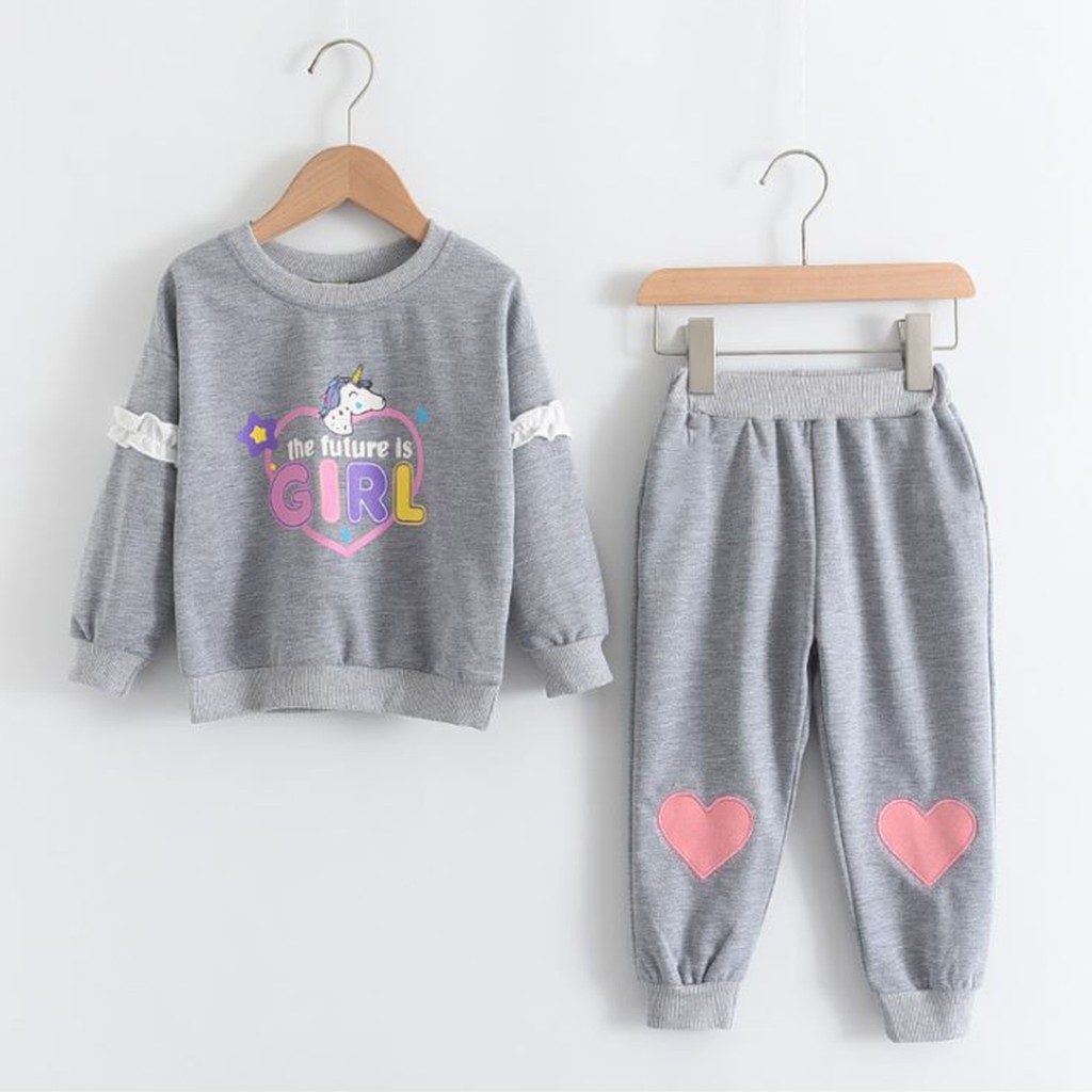 Bộ nỉ dài tay thu đông cho bé gái từ 6-45kg - FUTURE GIRL