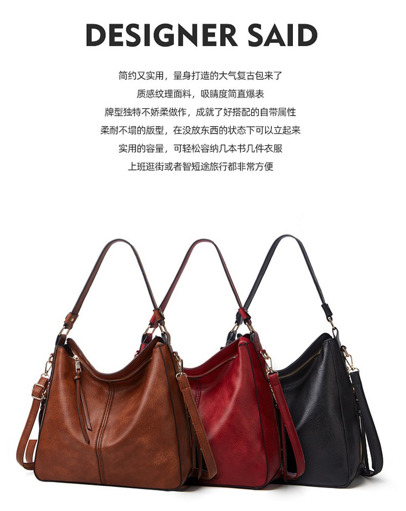 Cross Border WOMEN'S Bag Bag 2020 New Style Currently Available Europe and America Fashion Amazon Shoulder Hand Large-Vo