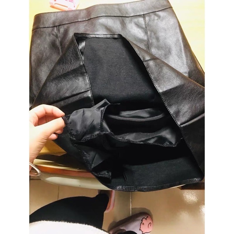 [Mã FAMAYWA giảm 10K đơn 50K] Chân Váy Da Chữ A Lưng Siêu Cao Hàn Quốc | BigBuy360 - bigbuy360.vn