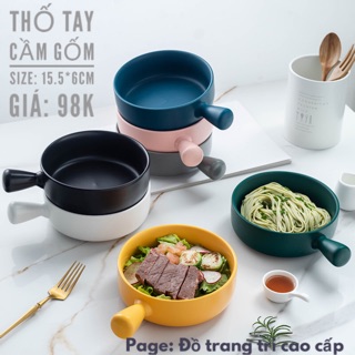 Thố, chảo gốm sứ tay cầm