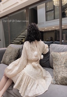 [CÓ SẴN] Váy đũi dập nổi khoét eo