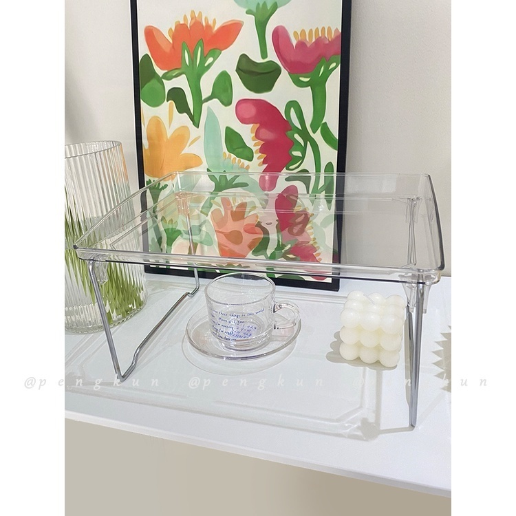 Kệ để bàn đựng tài liệu mặt acrylic trong suốt có thể xếp chồng thành 2,3 tầng, giá kệ để đồ dùng học tập k10