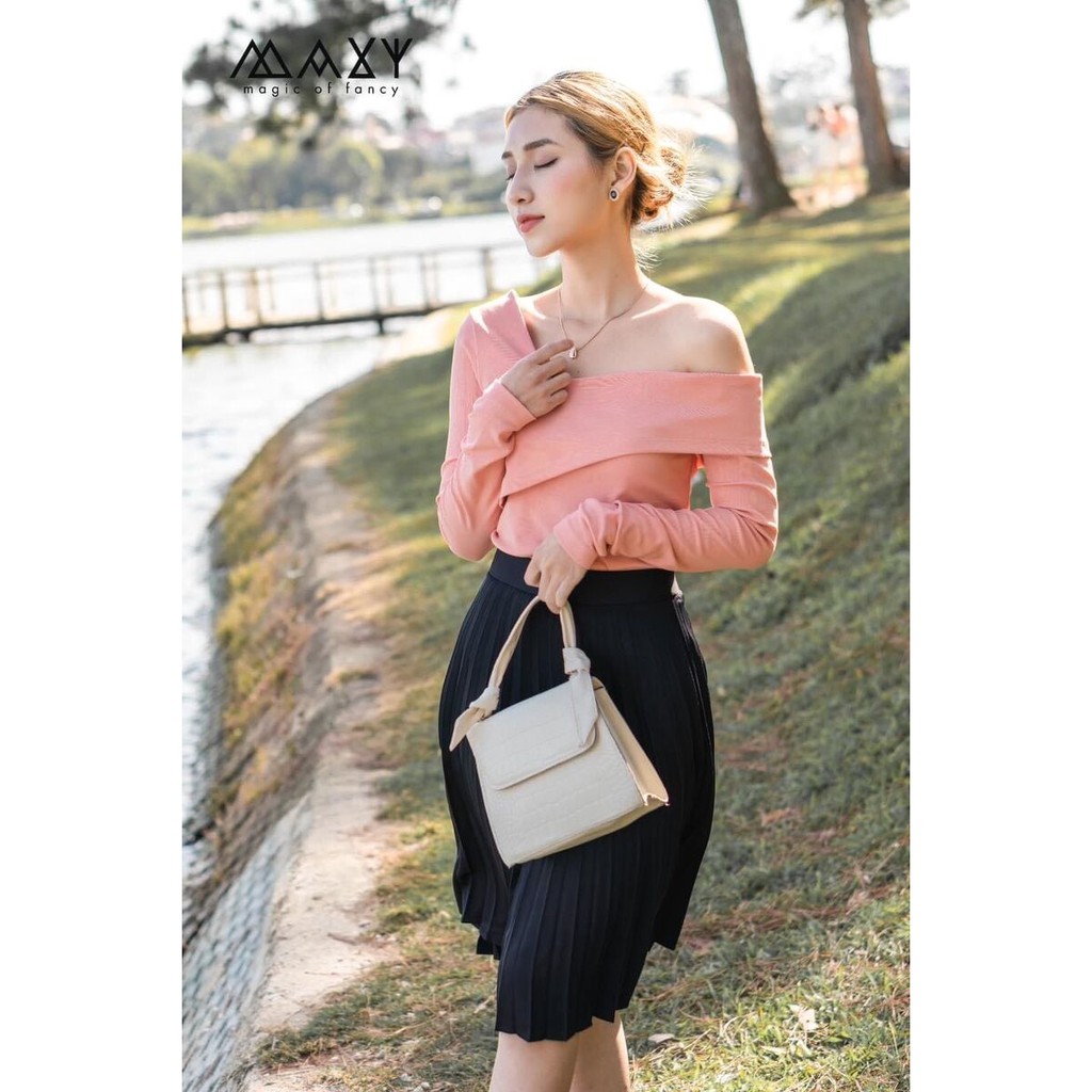 Áo trễ vai tay dài offshoulder tee Maxy Workshop
