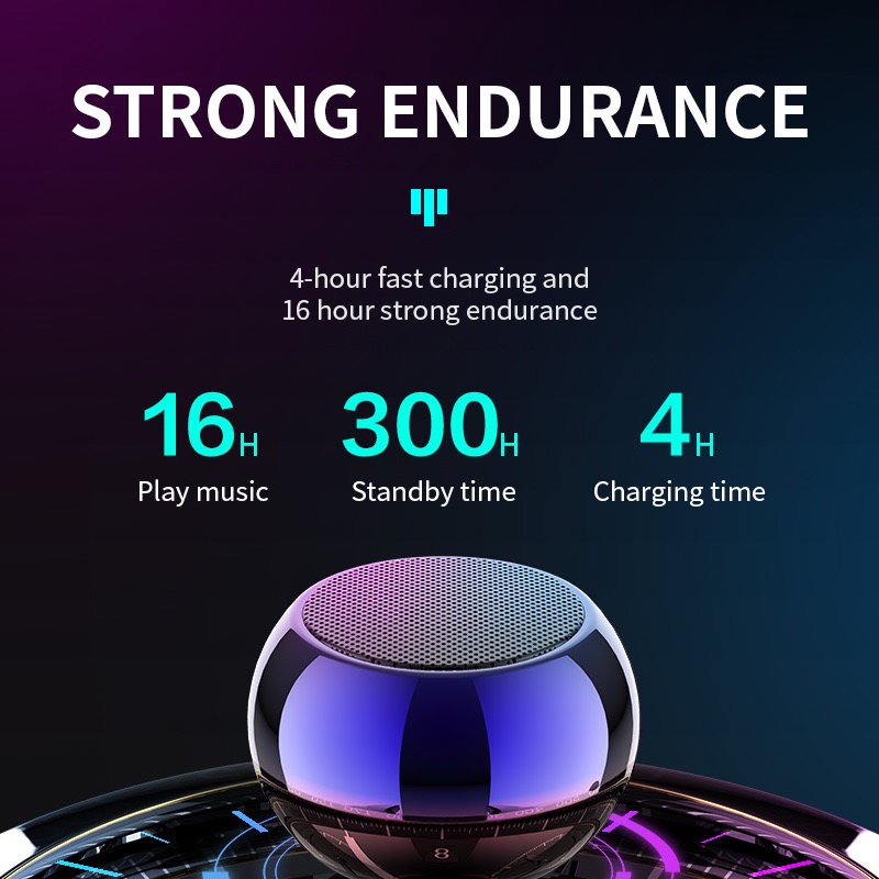 Loa Bluetooth Không Dây Mini Âm Thanh Siêu Trầm Cho Điện Thoại / Máy Tính Bảng