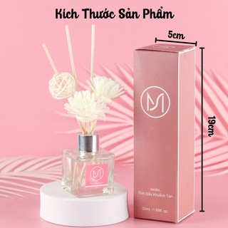 Tinh Dầu Thơm Thiên Nhiên WIACHNN 50ml Để Phòng Que Gỗ Tự Khuếch Tán Thanh Lọc Khử Mùi Không Khí