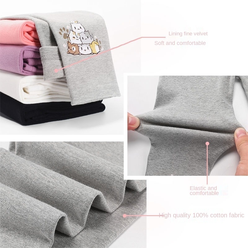 Quần legging Cotton ôm dáng phong cách Hàn Quốc thời trang xuân thu cho bé gái