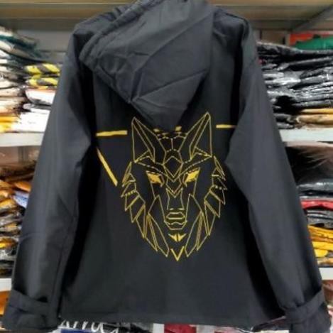 Áo khoác dù 2 lớp chống nắng form rộng in hình sư tử áo khoác kiểu nam nữ KMG