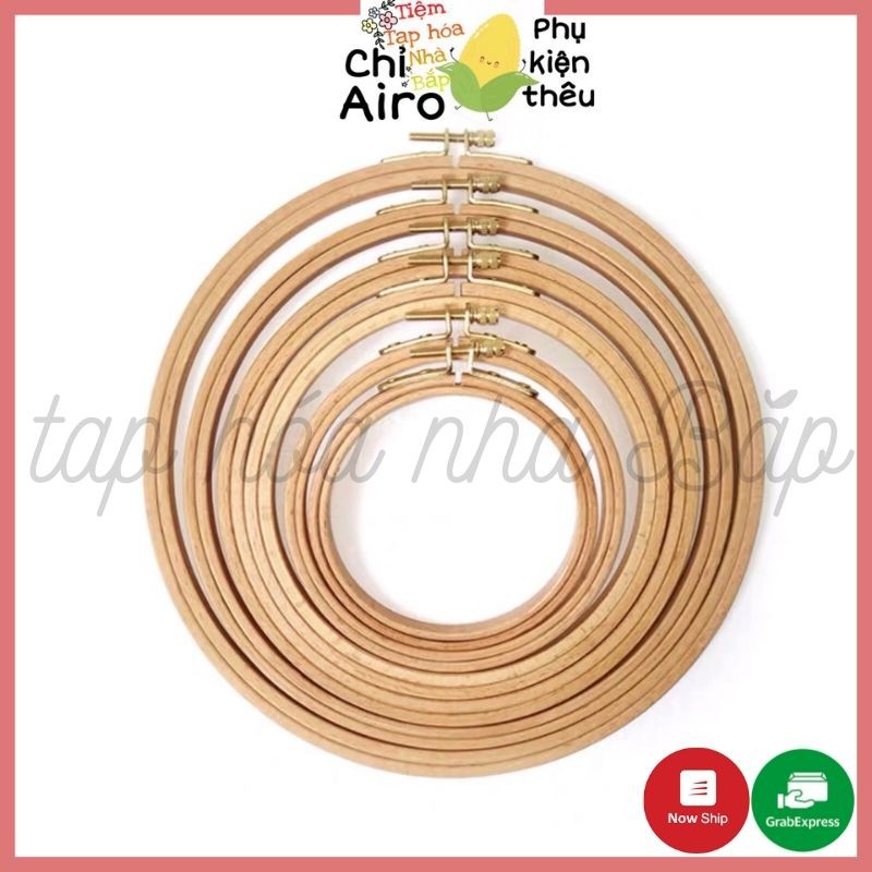  Khung Thêu Gỗ Du Đủ Đường Kính 10cm - 27cm