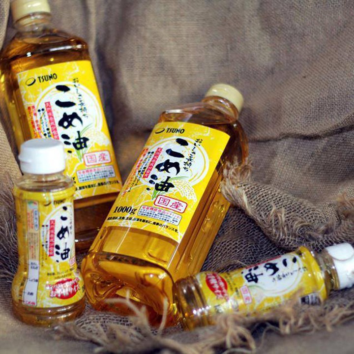 Dầu gạo Tsuno Nhật Bản 1000g - Nhiều vitamin, chiến rán không biến đổi chất -  Date mới